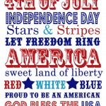 Independence Day Word Art