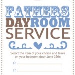 Father's day Room Service Printable