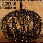 Black Grapevine Lighted Pumpkin Tutorial