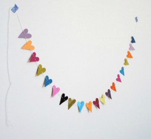 Paint Chip Heart Garland Tutorial