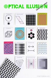 Optical Illusions Printable Lunch Box Notes