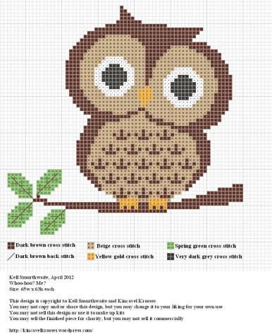  Owl Cross Stitch Free Pattern