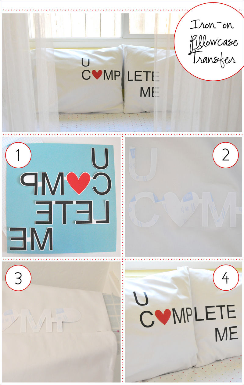 You Complete Me Valentine Pillowcases Tutorial