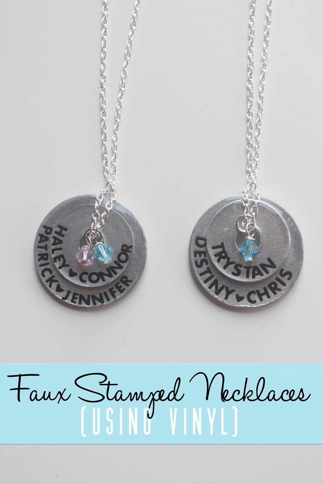 Faux Stamped Necklaces