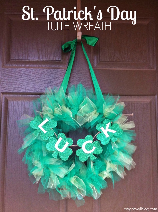 Tulle St. Patrick's Day Wreath