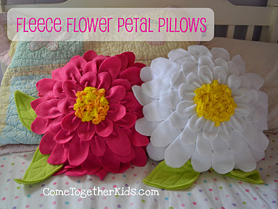 Easy Fleece Flower Petal Pillows