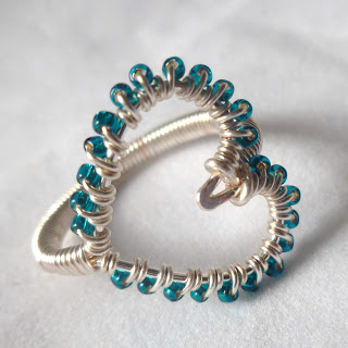 wire wrapped heart ring