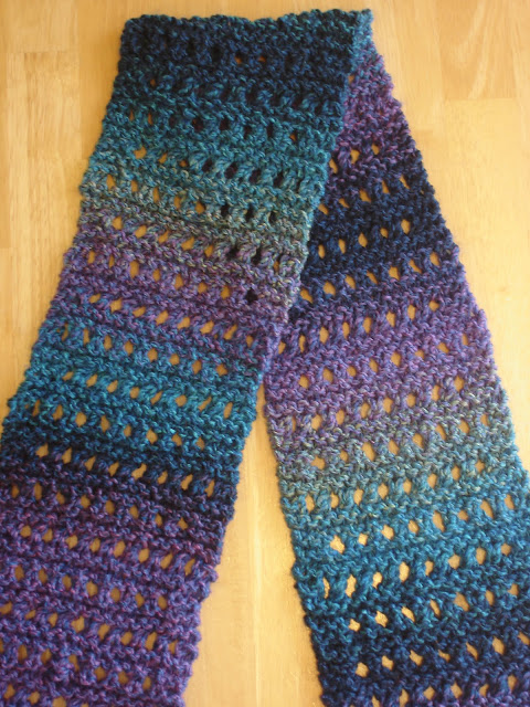Easy Eyelet Scarf Knitting Pattern
