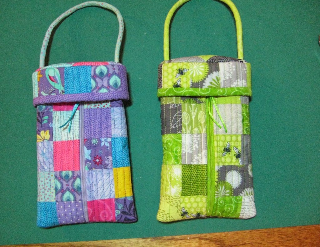 Small Quilted Tote with Attached Lid