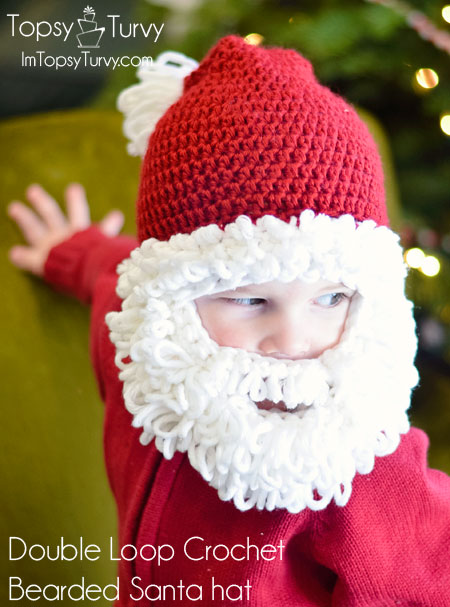 Crochet Santa Beard Hat Pattern