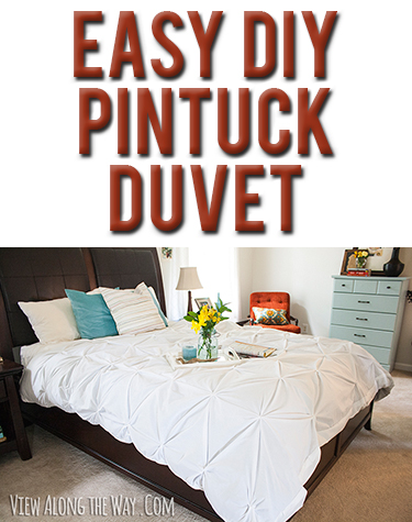 Easy DIY Pintuck Duvet Cover