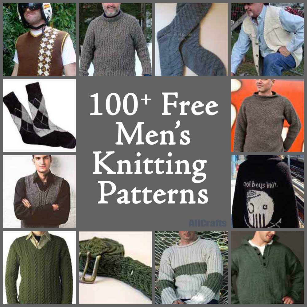100+ Free Men's Knitting Patterns