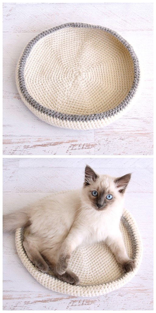 Crocheted Cat Bed Pattern