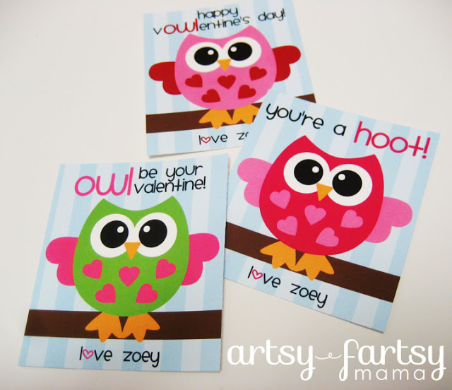Free Printable Owl Valentines