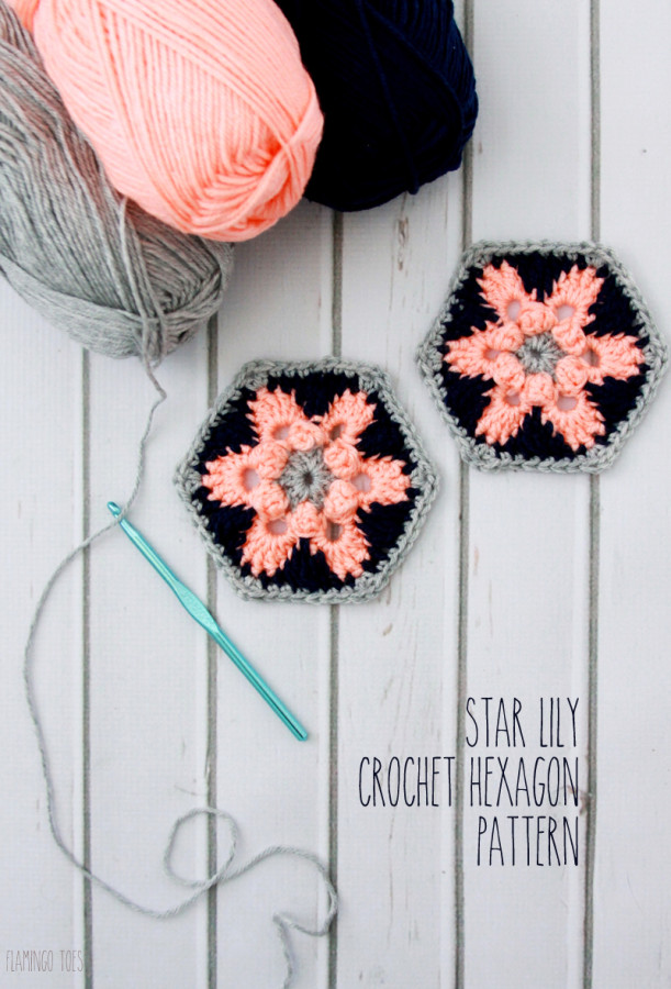 Star Lily Crochet Hexagon Pattern