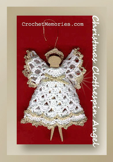Christmas Clothespin Angel Crochet Pattern
