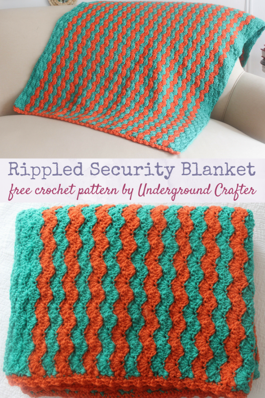 Rippled Security Blanket Crochet Pattern