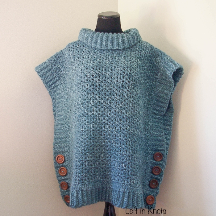 Amelia Poncho Adult Sweater Free Crochet Pattern