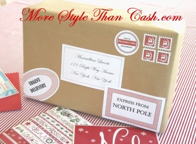 Free Printable Santa Labels and Stamps from the North Pole