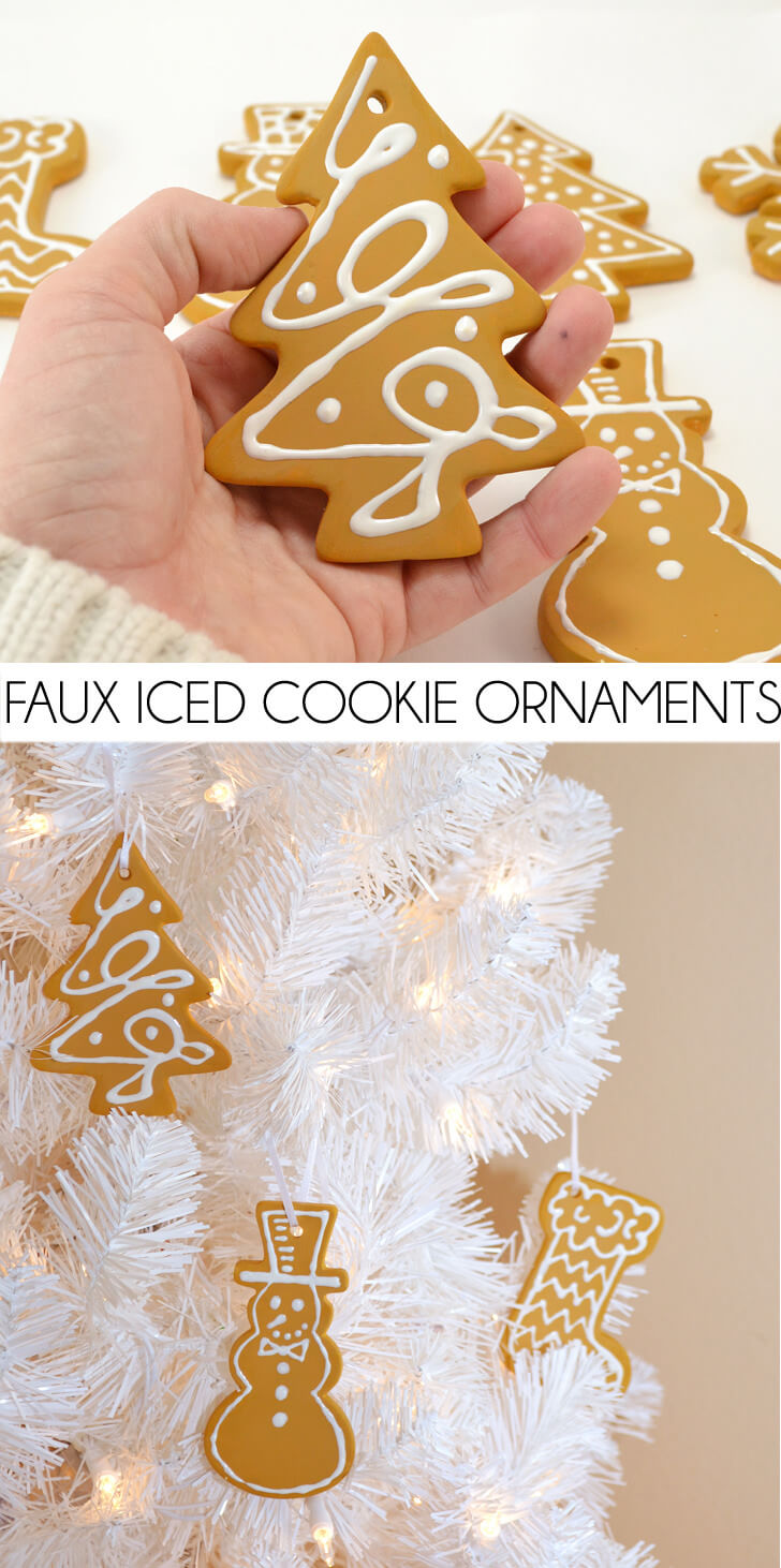 DIY Faux Iced Cookie Christmas Ornaments