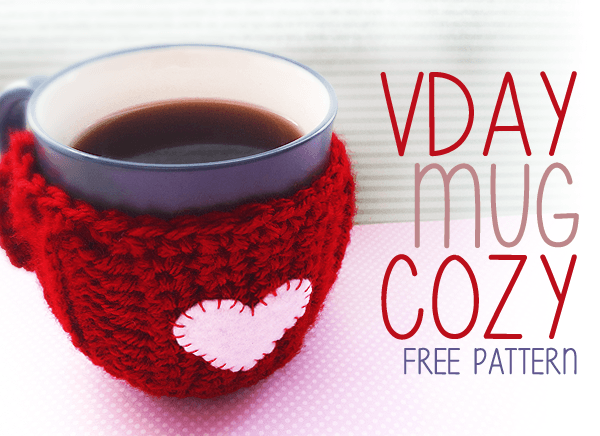 Valentine's Day Mug Cozy Free Pattern