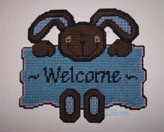 Plastic Canvas Welcome Sign