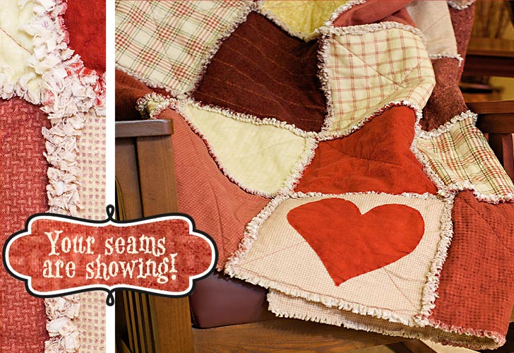 Valentine's Heart Rag Quilt Pattern