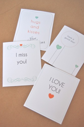 Printable Lunch Box Love Notes