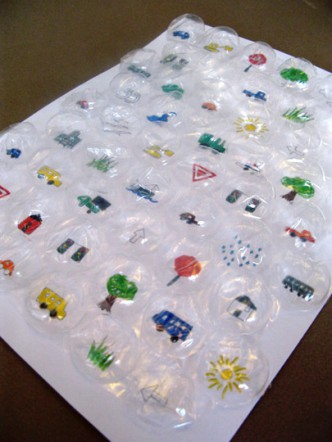 Recycled Bubble Wrap Travel Game