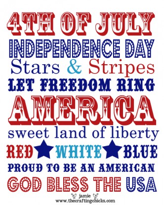 Independence Day Word Art