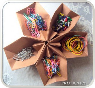 Origami Craft Desk Organizer Tutorial