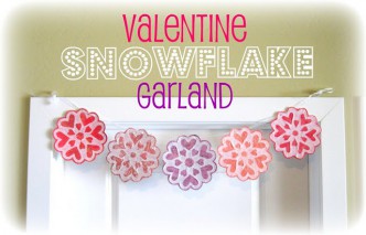 Valentine Snowflake Garland