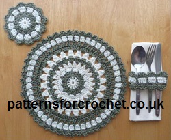 Round Placemat and Coaster Crochet Pattern