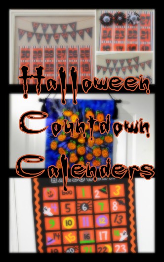 Halloween Coundown Calendar Tutorials