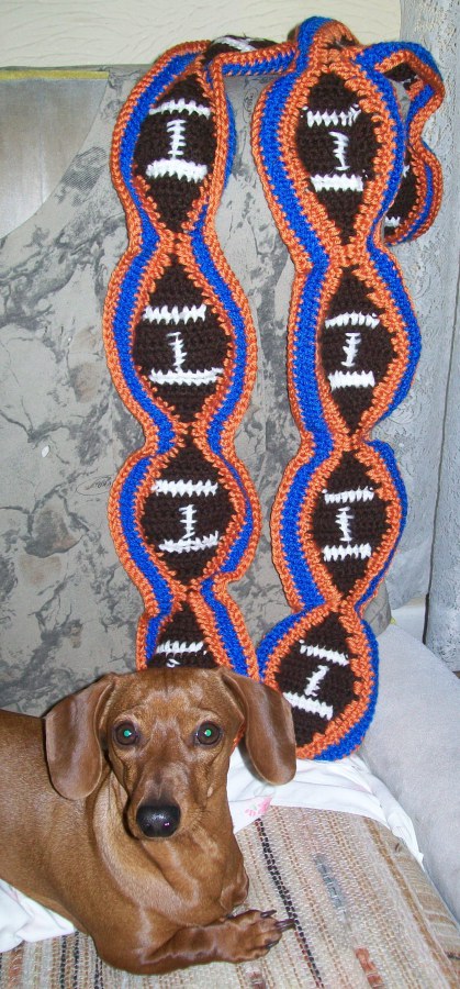 Team Football Scarf Free Crochet Pattern