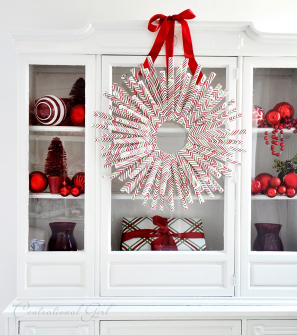 DIY Wrapping Paper Wreath