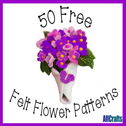 50 Free Felt Flower Patterns