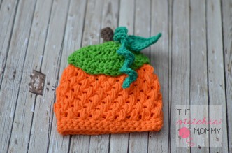 Crochet Puff Stitch Pumpkin Beanie Free Pattern