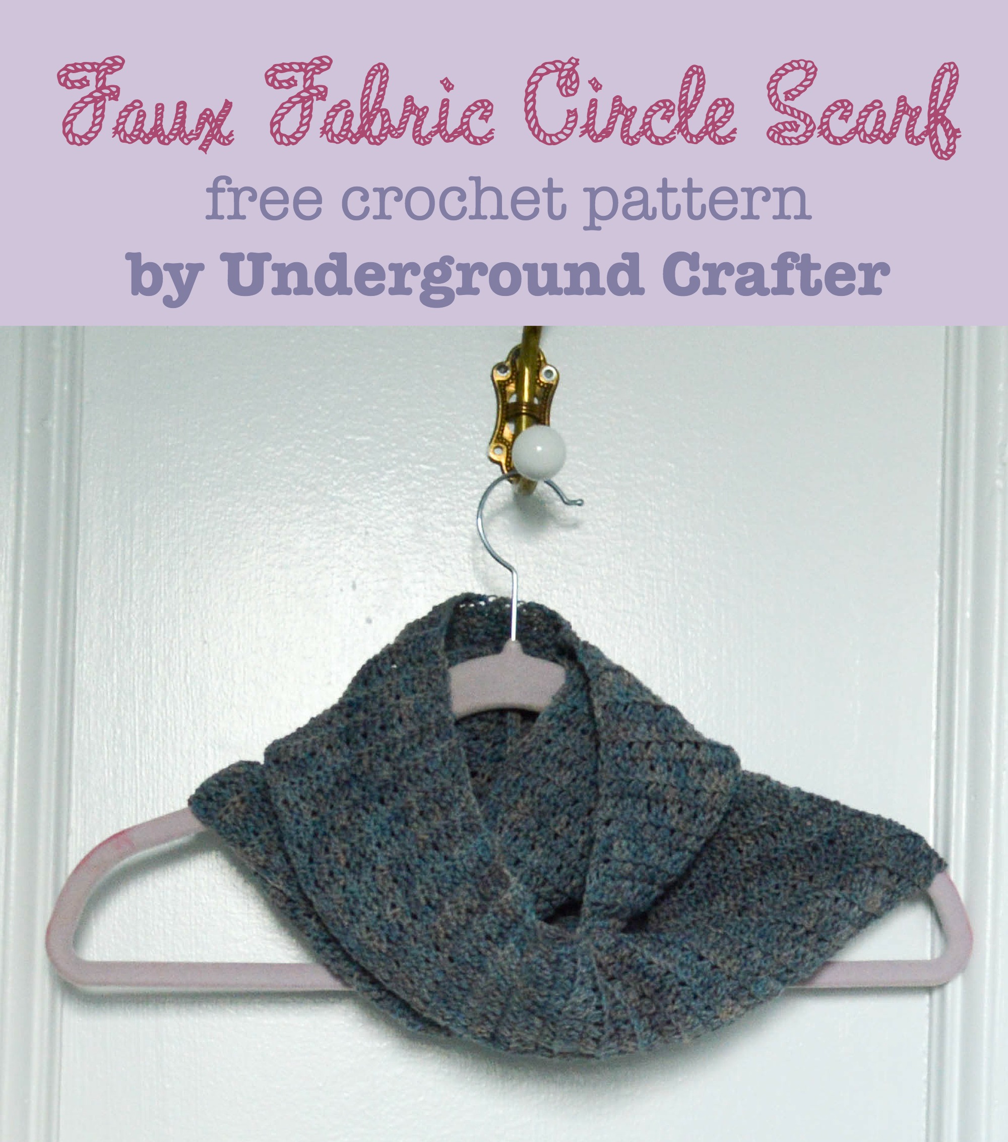 Faux Fabric Circle Scarf Free Crochet Pattern AllCrafts Free Crafts