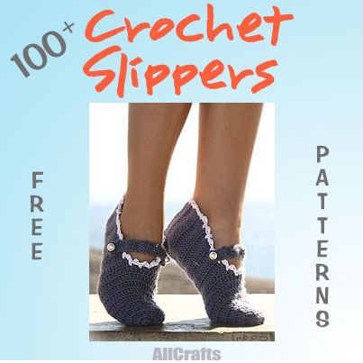 100+ Free Crochet Slipper Patterns – AllCrafts Free Crafts Update