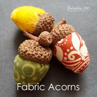 Fabric Acorns Sewing Tutorial