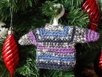 Mini Sweater Ornament Crochet Pattern