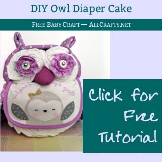 DIY Owl Diaper Cake