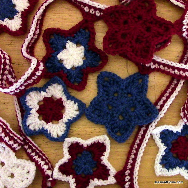 Stars and Stripes Bunting Free Crochet Pattern
