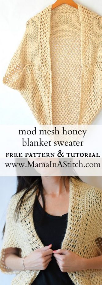 Mesh Blanket Sweater Crochet Pattern