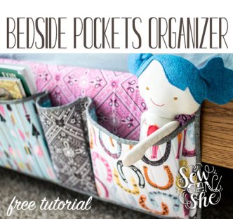 Bedside Pockets Organizer Free Sewing Tutorial