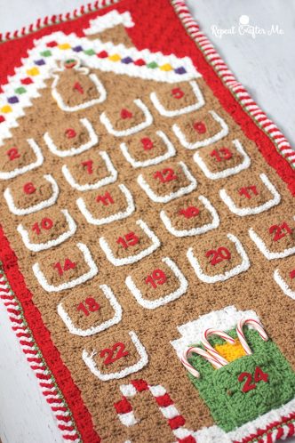 Crochet Gingerbread House Advent Calendar