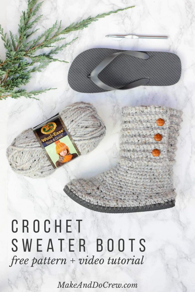 Crochet Flip-Flop Boots Pattern and Videos